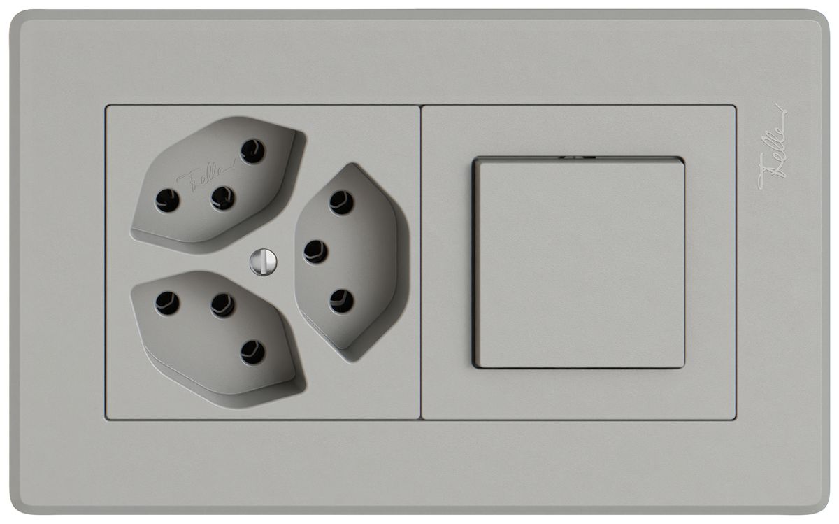 Combinaison ENC EDIZIO.liv SNAPFIX® 1×2 96×156mm 3×T13+schéma 3/1L gris clair