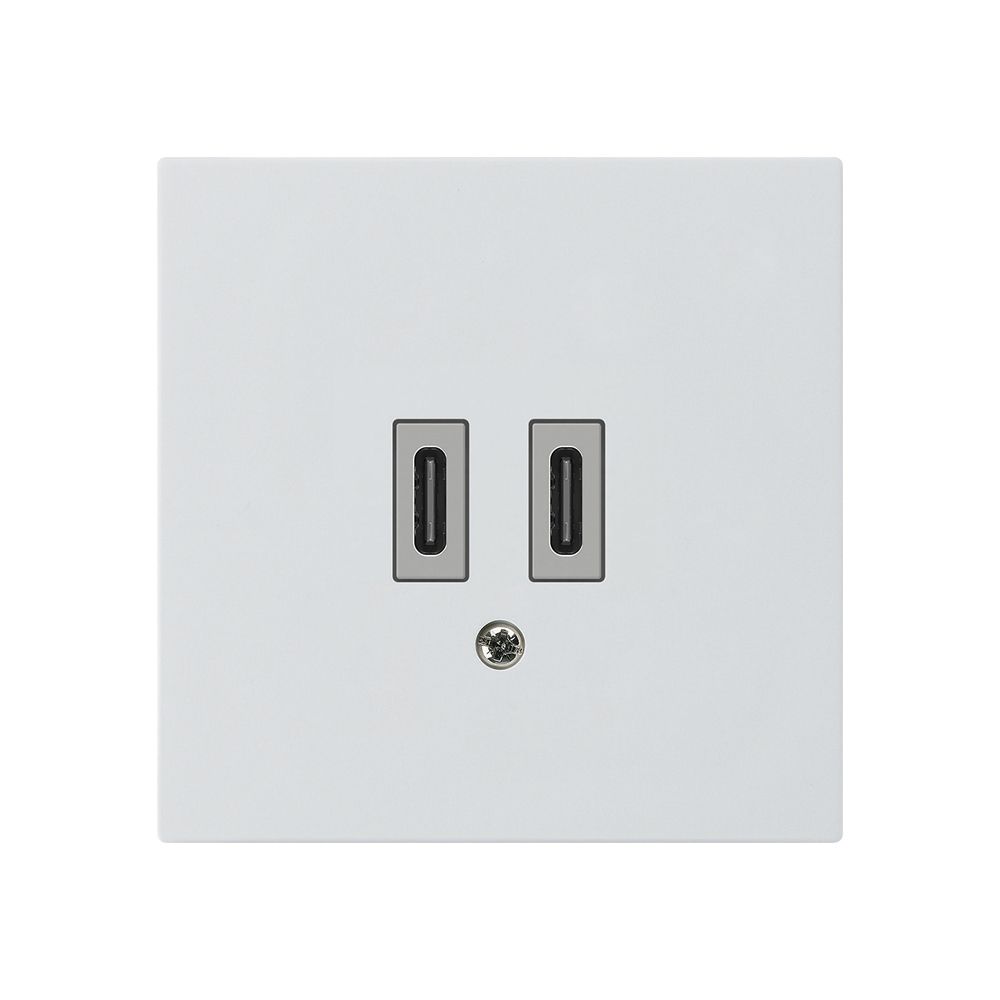Prise de charge USB Hager kallysto C-C 20W 5V 60×60mm blanc