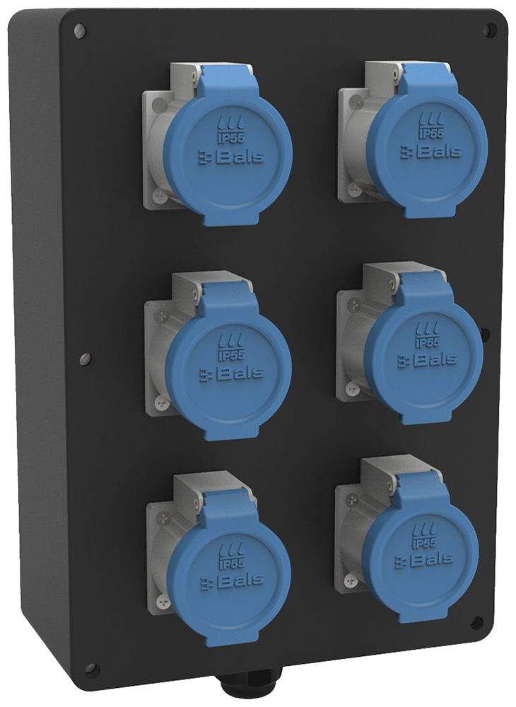 Distributore di corrente EVGB 3000-23/16A 6×T23 IP44