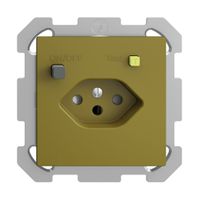 UP-Steckdose EDIZIOdue T13 FI 30mA FM, shutter, olive