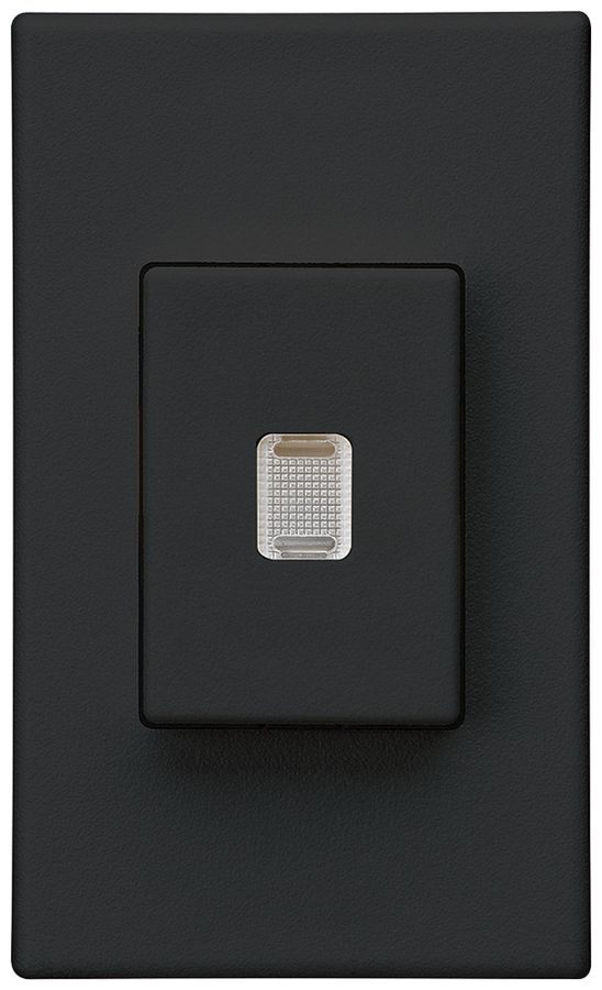 EB-Druckschalter Hager FLF 10A/250V 6/1L beleuchtet schwarz