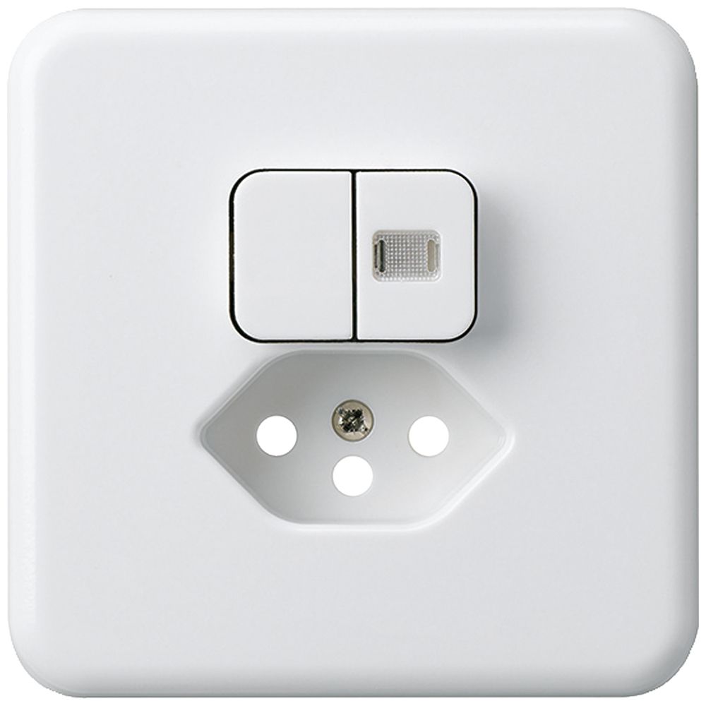 Kit frontale INC basico 86×86 bianco 1 lente per combinazione grd.I S1/T13 BOMI