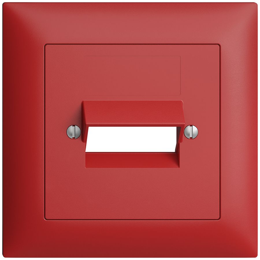 Kit frontal EDIZIOdue berry 88×88mm 2×RJ45