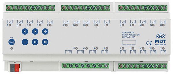 REG-Schaltaktor KNX MDT AKK-2416.03 24-Kan 16A 230VAC 12TE