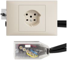 Presa INS EDIZIOdue T15 crema, 45…69mm per cavo piatto Technofil