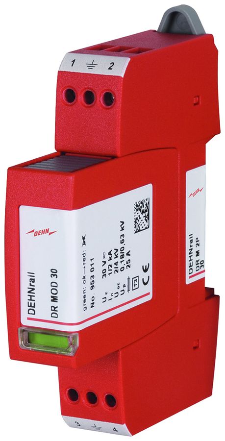 Parasurtension DEHN/elvatec SE DR M 2P 30 24V 1kA