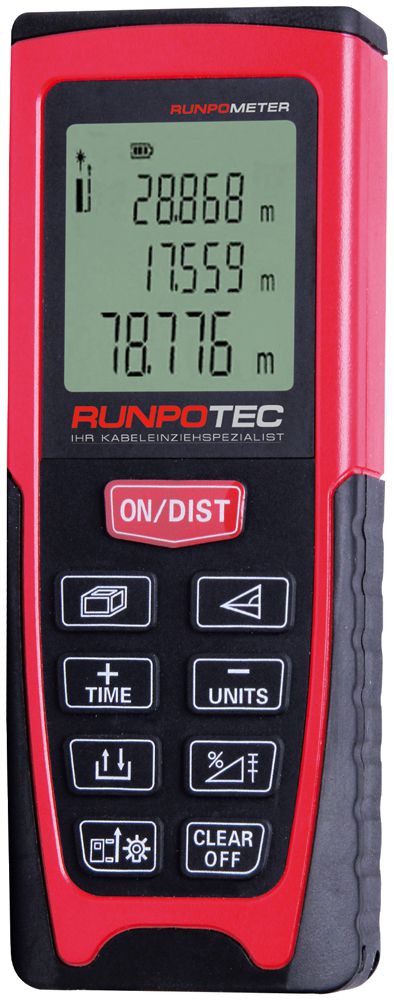 Laserdistanzmessgerät Runpo Meter 80m mit 90° IP54