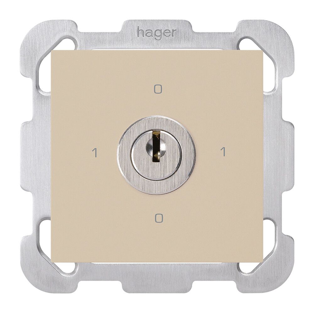 UP-Drehschalter kallysto 0/2L beige mit Schloss Kaba 8