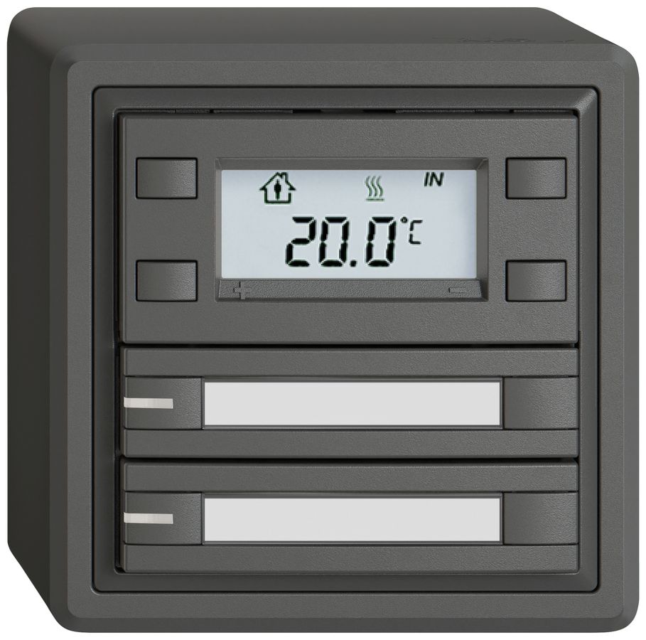 AP-RTH-Taster EDIZIO.liv SNAPFIX® m.RGB-LED Pap.2×Taste 2-Tbed.dgu