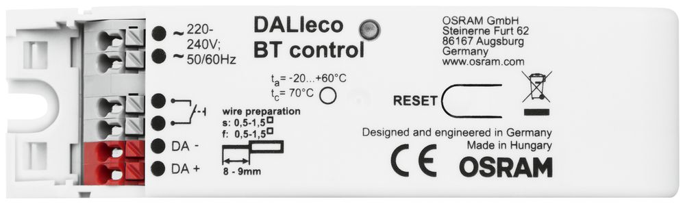 Appareil de commande lumière Osram DALIeco BT CONTROL 3W 230V