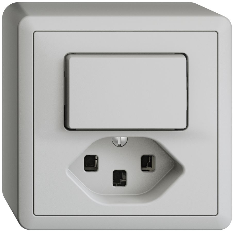 AP-Kombination 6/1L+T23 16A EDIZIOdue hellgrau
