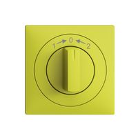 Frontset EDIZIOdue 1->0<-2 lemon 60×60mm für Schwenktaster