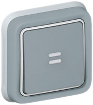 UP-Leuchtwippschalter PLEXO 3/1L grau Orientierung
