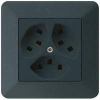 Prise ENC Hager kallysto.trend 3×T23 C noir