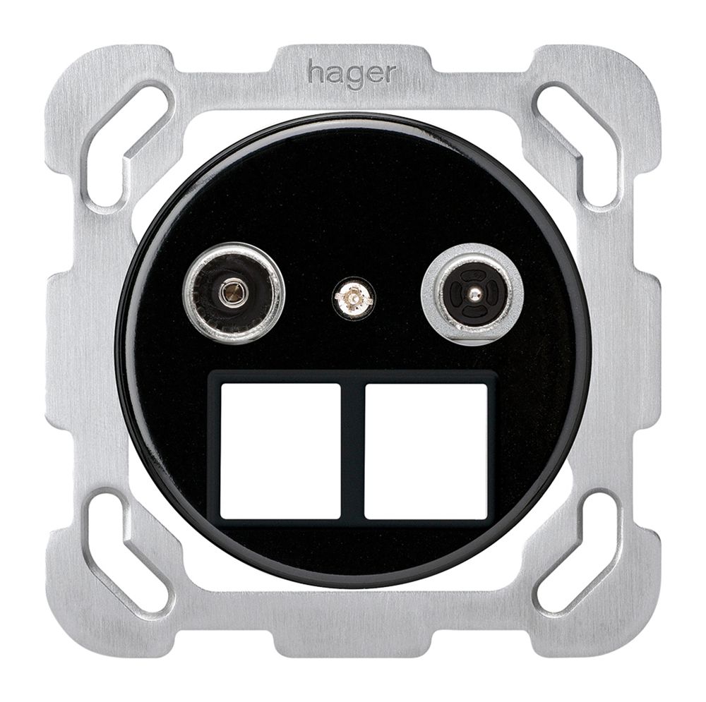 Presa multimedia INC basico TV-R mont.B 10.5dB 2GHz nero