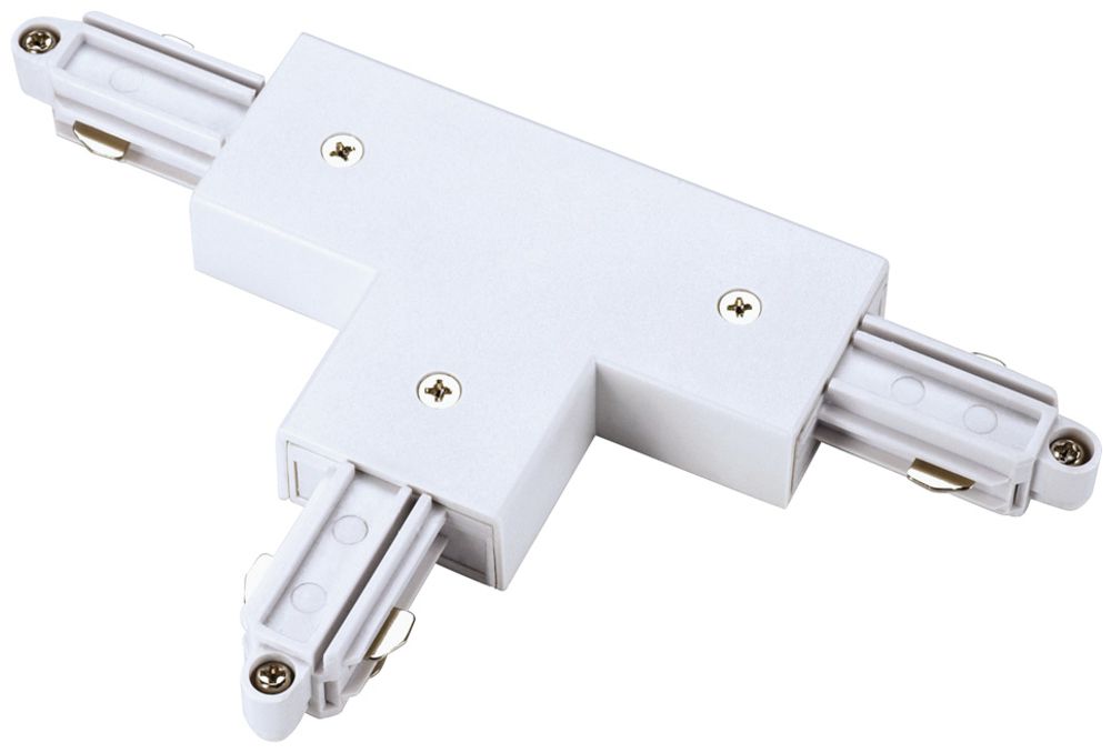 T-Verbinder SLV für 1-Phasen Stromschiene, Erde links weiss