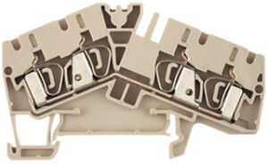 Durchgangs-Reihenklemme Weidmüller ZDU 4-2/4AN Zugfeder 4mm² TS35 beige
