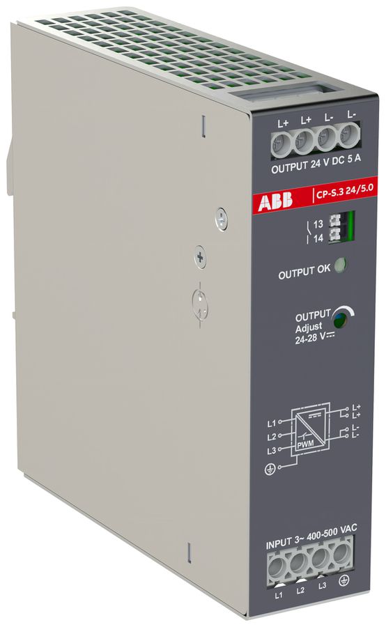 EB-Schaltnetzgerät ABB CP-S.3 24/5.0 400…500VAC 24…28VDC 5A 120W