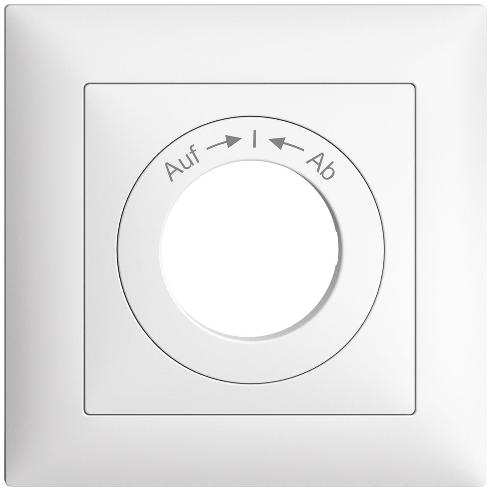Kit frontal EDIZIOdue Auf->I<-Ab blanc 88×88mm pour contact pivotant