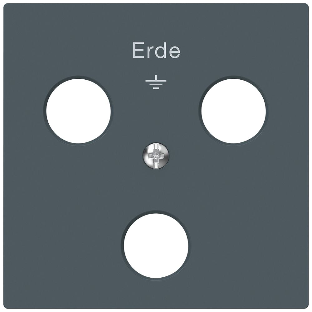 Frontplatte Hager kallysto zu Woertz-Erdsteckdose mit 3 Verbinder anthrazit
