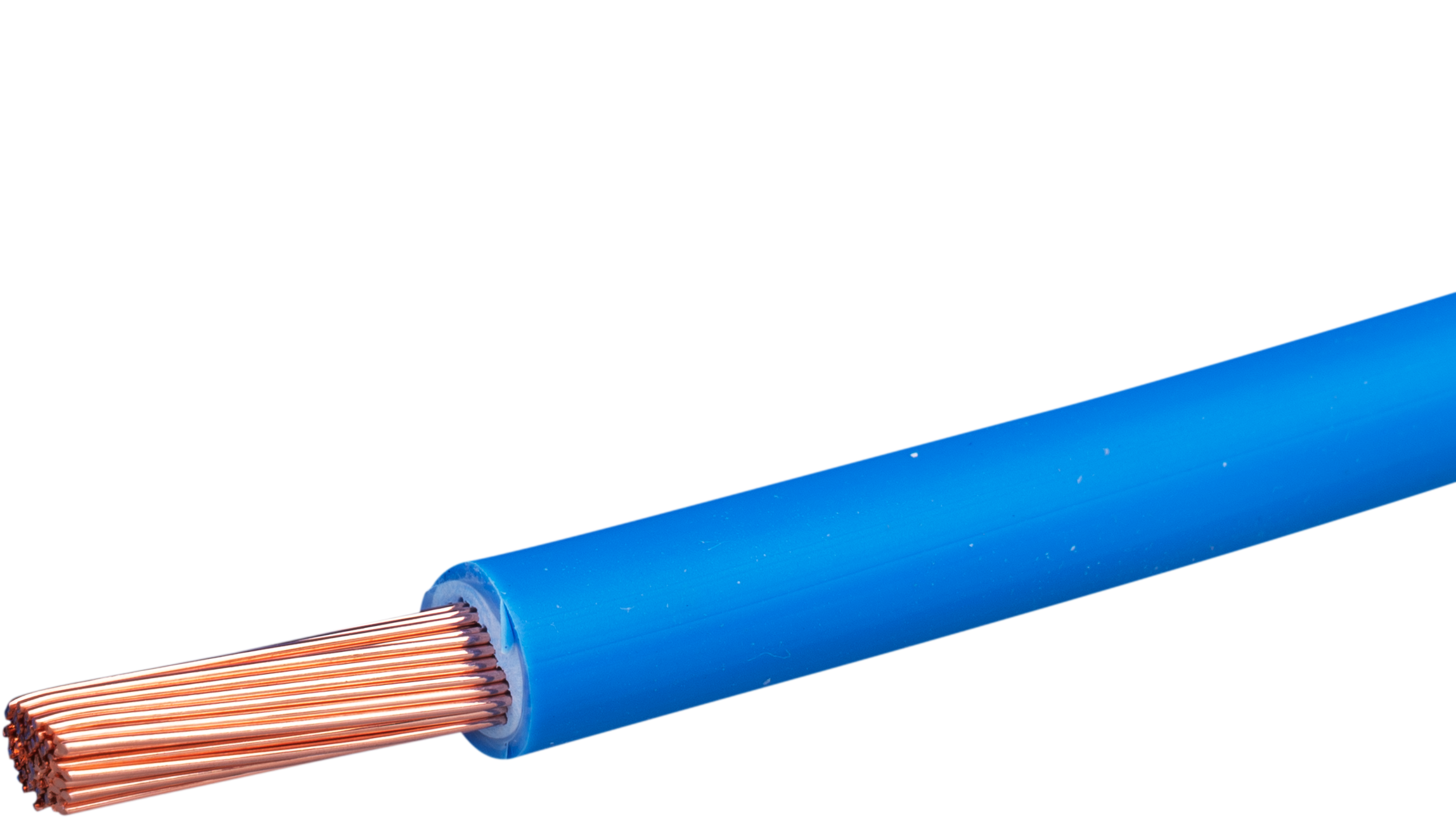 T-Litze halogenfrei 10mm² hellblau Eca, Ring à 100m