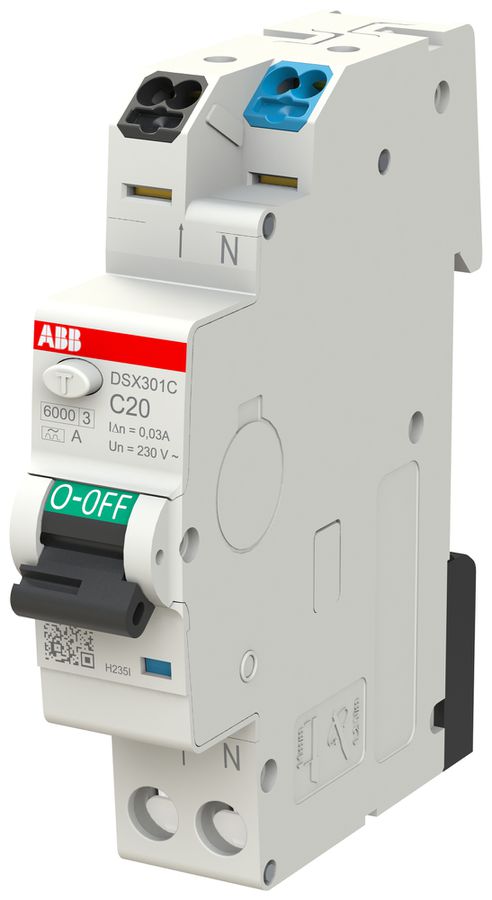 Disgiuntore differenziale ABB FlexLine 1LN 230V C 20A 0.03A tipo A 6kA 1UM