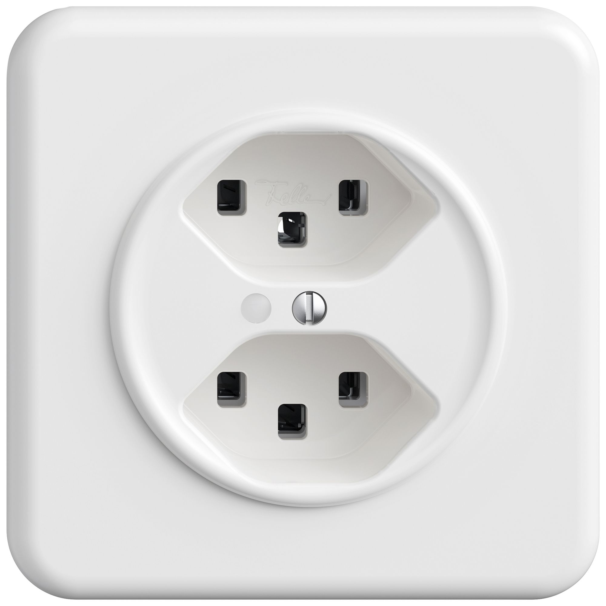 Prise ENC STANDARDdue SNAPFIX® 2×T23 avec LED bc