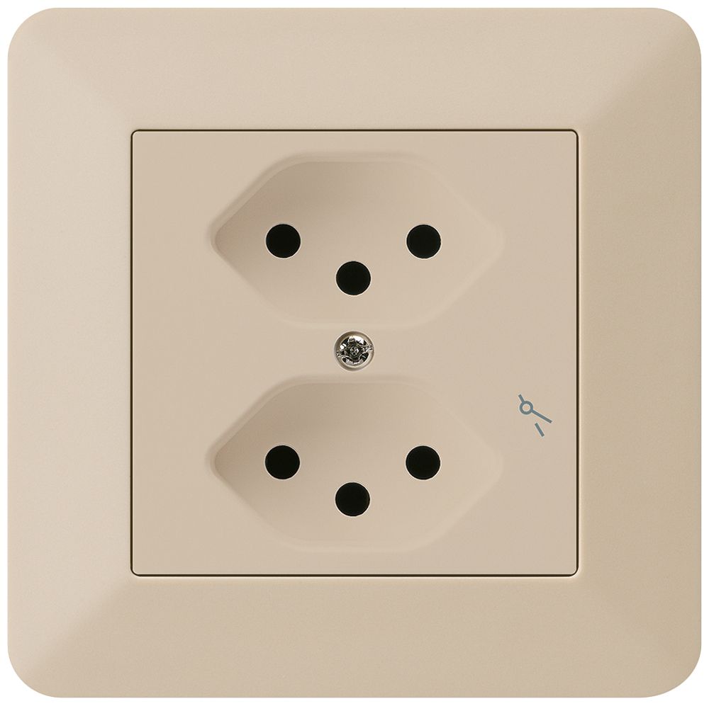 UP-Steckdose kallysto.trend 2×T13/1 beige