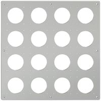 Montageplatte ELEMENT SNAPFIX® 4×4 horizontal und vertikal 425×425mm Aluminium