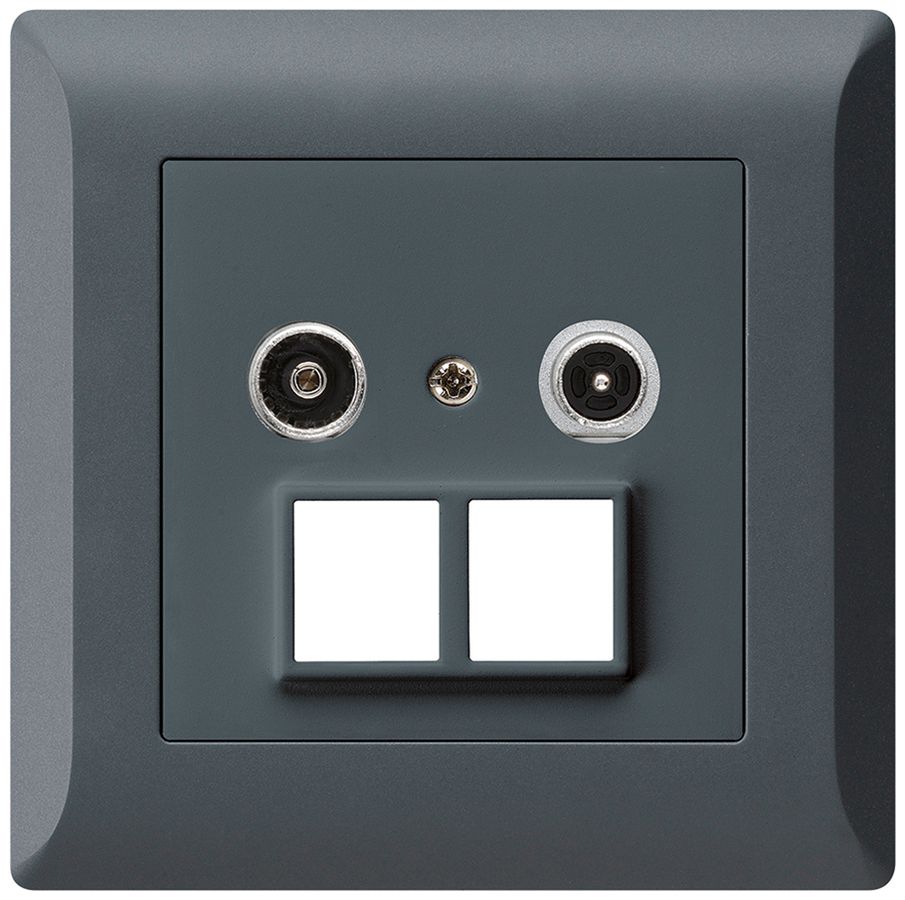 Prise multimédia ENC kallysto.line R/TV 14dB 2GHz anthracite