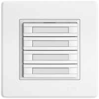 UP-KNX-Taster RGB EDIZIO.liv SNAPFIX® Temperaturfüh.o.LED Pap.8×T 1-Tbed.ws