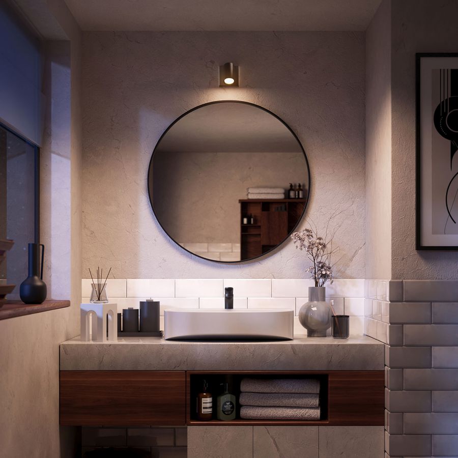 Spot Philips Idris GU10 1×5W IP44 109×100mm schwarz