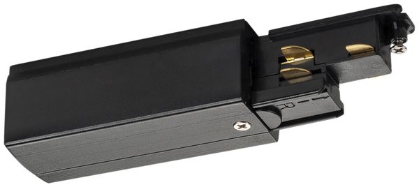 Endeinspeiser SLV für AP-Stromschiene S-TRACK DALI 3-phasig, PE links, schwarz