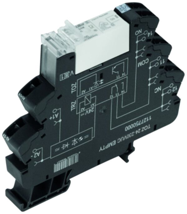 Relaiskoppler TERMSERIES TRZ 120VUC LED grün 1W 250VAC 16A Zugfeder