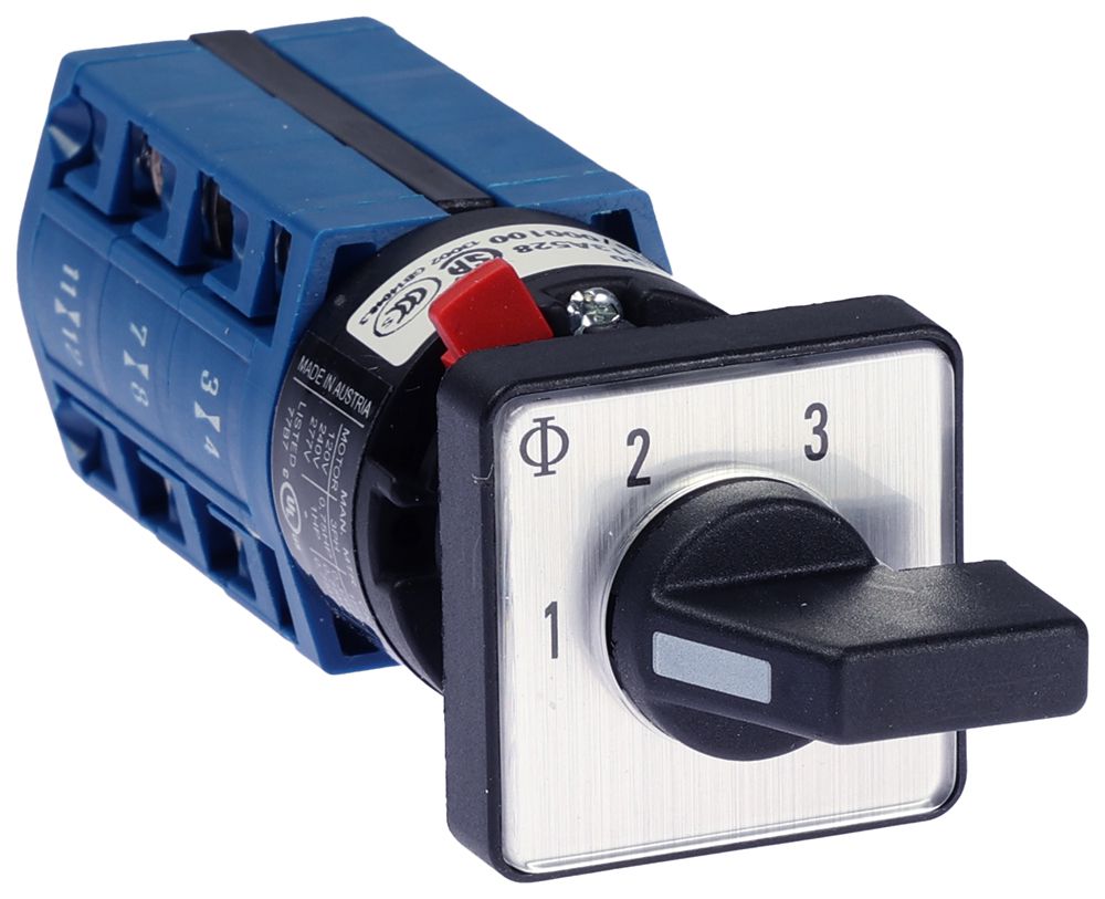 EB-Stufenschalter K&N CG4.A250.FS2, 10A/400V 2L 30×30mm "1-2-3"