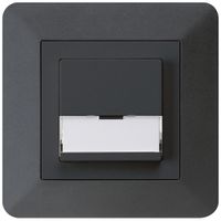 UP-SonnerieTaster kallysto.trend schwarz A/1L mit Namensschild 37×15mm