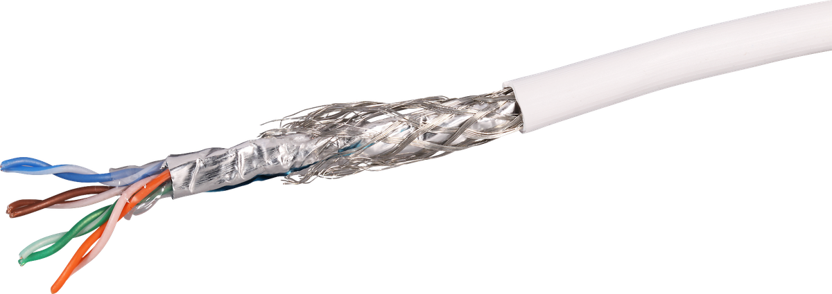 Datenkabel Kat. 5e SF/UTP 4x2xAWG24/1, weiss PVC