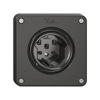 Steckdose NEVO, 1×T25, schwarz