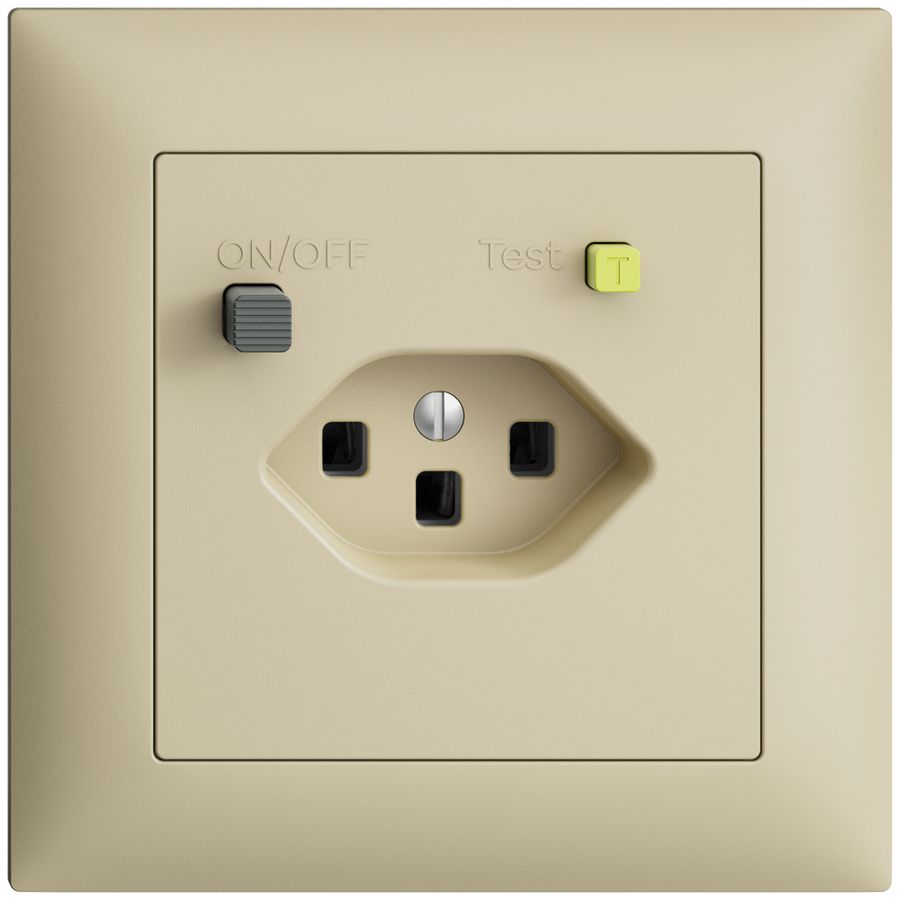 Prise ENC EDIZIOdue T23 FI 30mA FMI, vanille