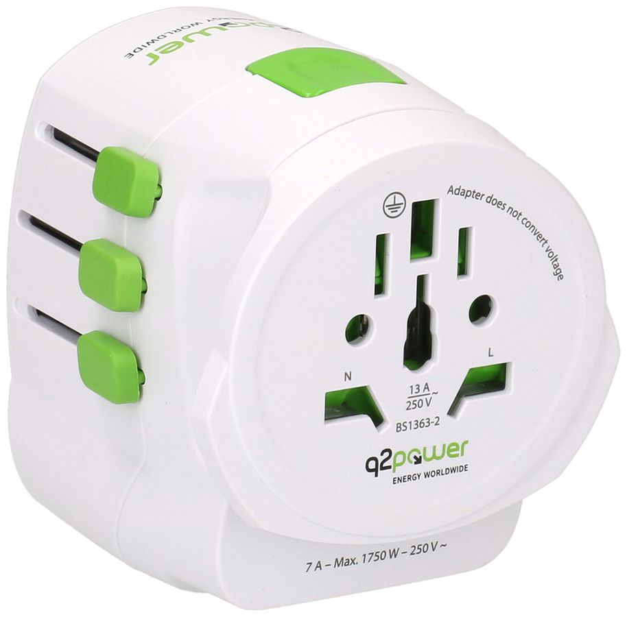 Übergangsstecker MH q2power QDAPTER LIGHT USB AC WORLD