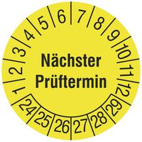 Prüfplakette CIMCO Nächster Prüftermin 24 Ø30mm gelb 240Stk