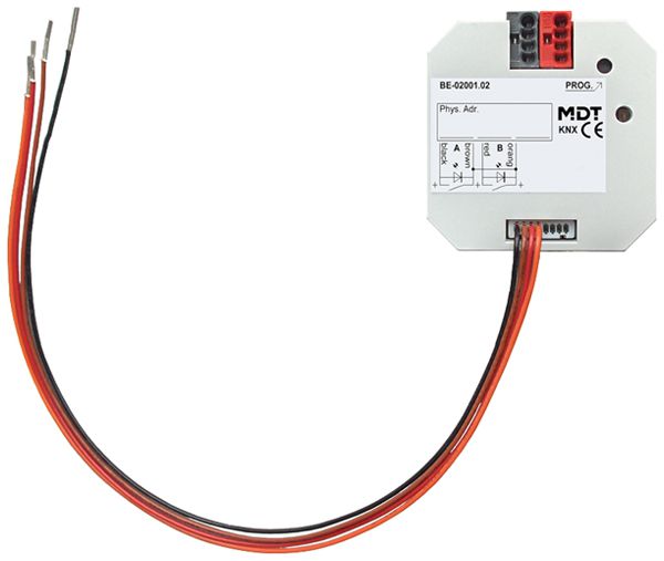 EB-Ein-/Ausgangs-Modul KNX MDT BE-02001.02 2-Kan potentialfreie Kontakte