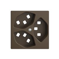 Frontset EDIZIOdue coffee 60×60mm 3×T23