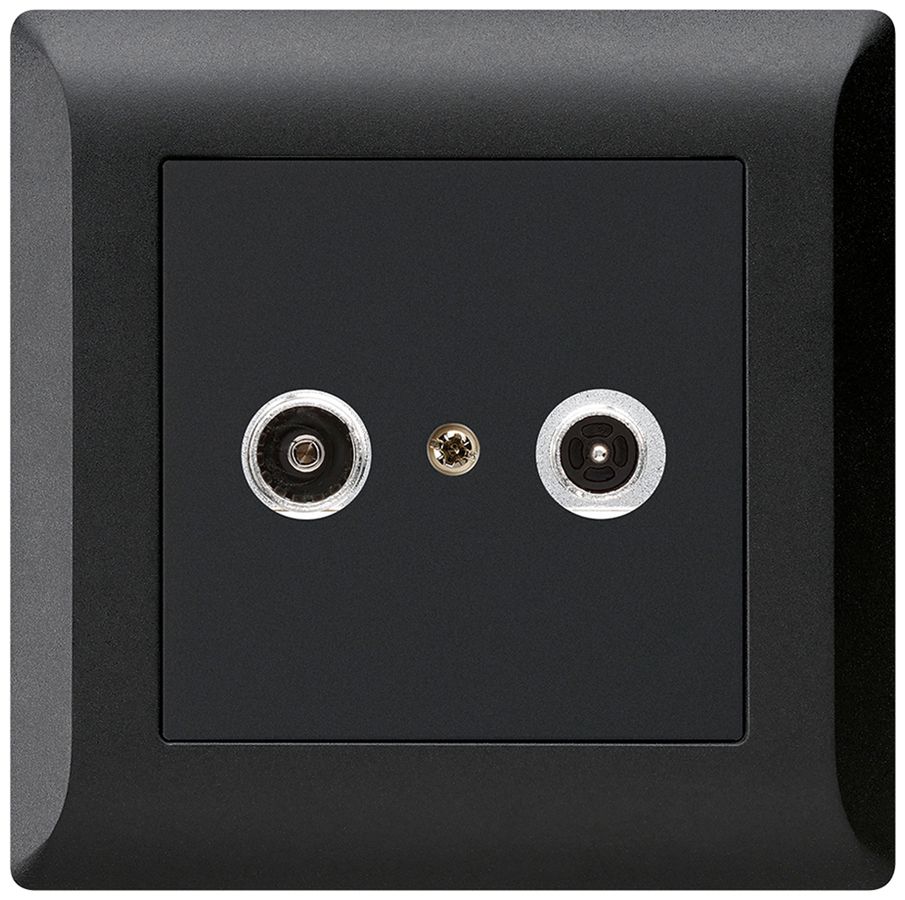 UP-Antennendose kallysto.line R/TV 19dB 2GHz schwarz