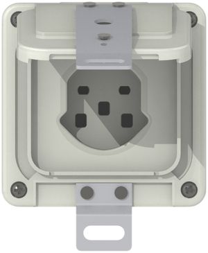 UP-Steckdose SUPRA NUP T25 hellgrau abschliessbar