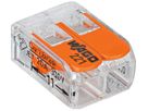 Morsetto di connessione WAGO 221 2×0.2…4mm² leva 32A 450V arancione trasparente