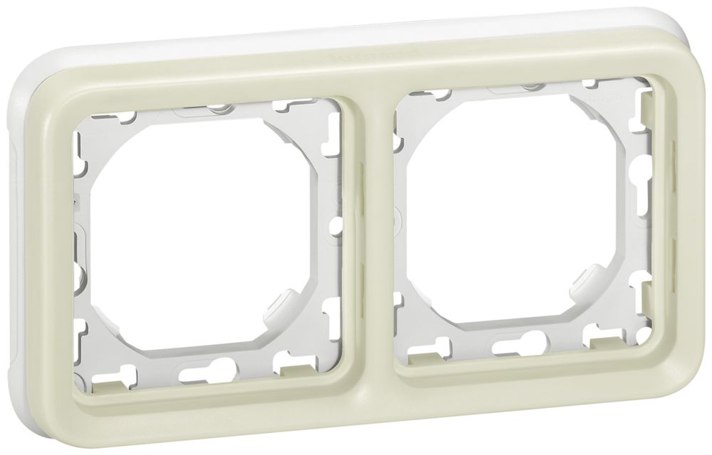 UP-Montageplatte PLEXO 1×2 weiss