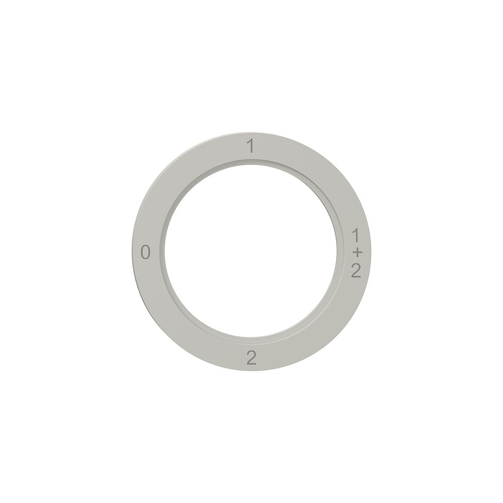 Disque indicateur NEVO, p.interrupteur rotatif, 0-1-1+2-2, gris clair