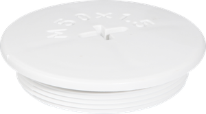 Stopfen mit Rand PA/GFK M50 hellgrau