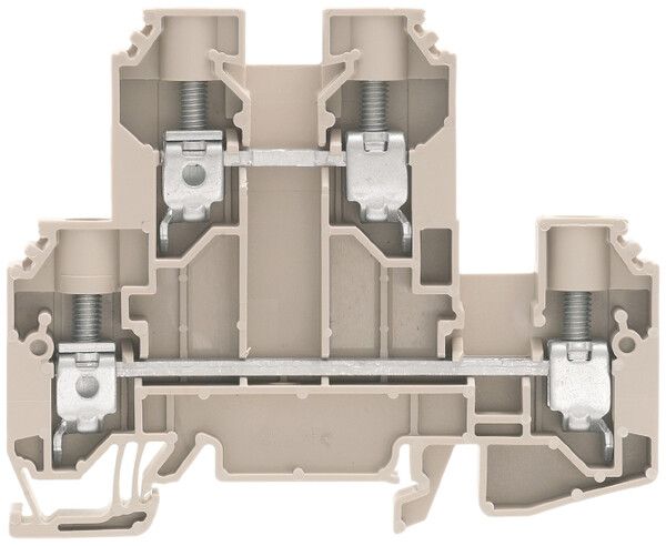 Mehrstock-Reihenklemme Weidmüller WDK Schraubanschluss 10mm² 2 Etagen beige
